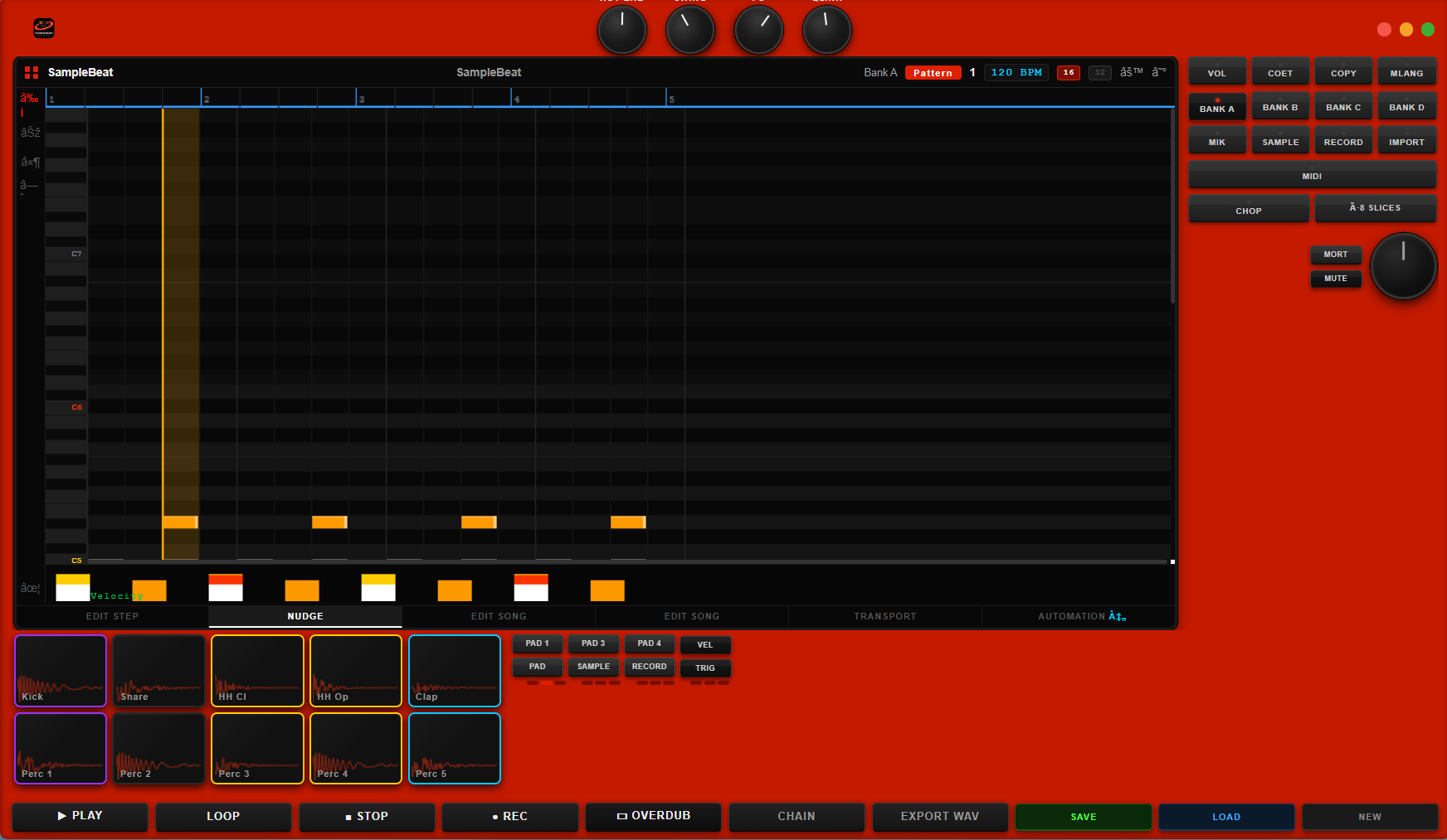 COSMOS520 Taurus — Interface de l'application